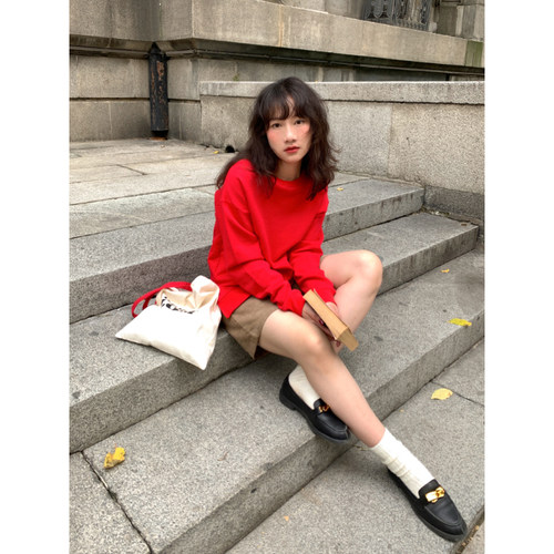 ohmyloli2021f/w法式侧开衩套头