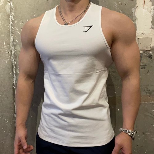 GYMSHARK健身背心肌肉男修身弹力运动无袖t恤男装跑步训练服上衣
