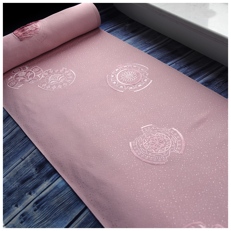 正绢真丝旗袍DIY新中式织花小纹