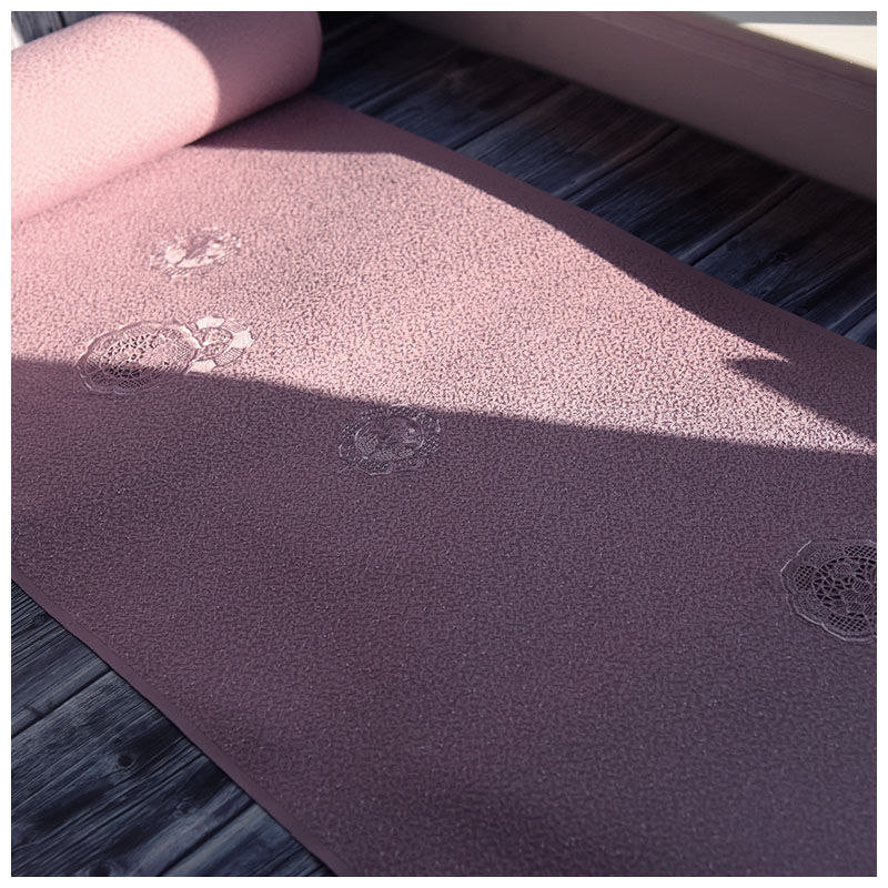 正绢真丝旗袍刺绣付下反物整卷