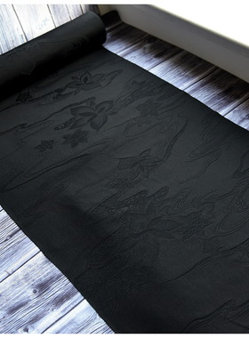【合集】进口中古正绢真丝黑色小纹反物布料口金荷包零料汉服旗袍