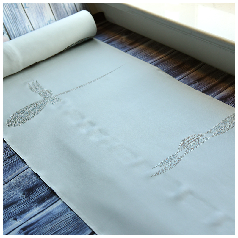 正绢真丝旗袍DIY抽象织花小纹