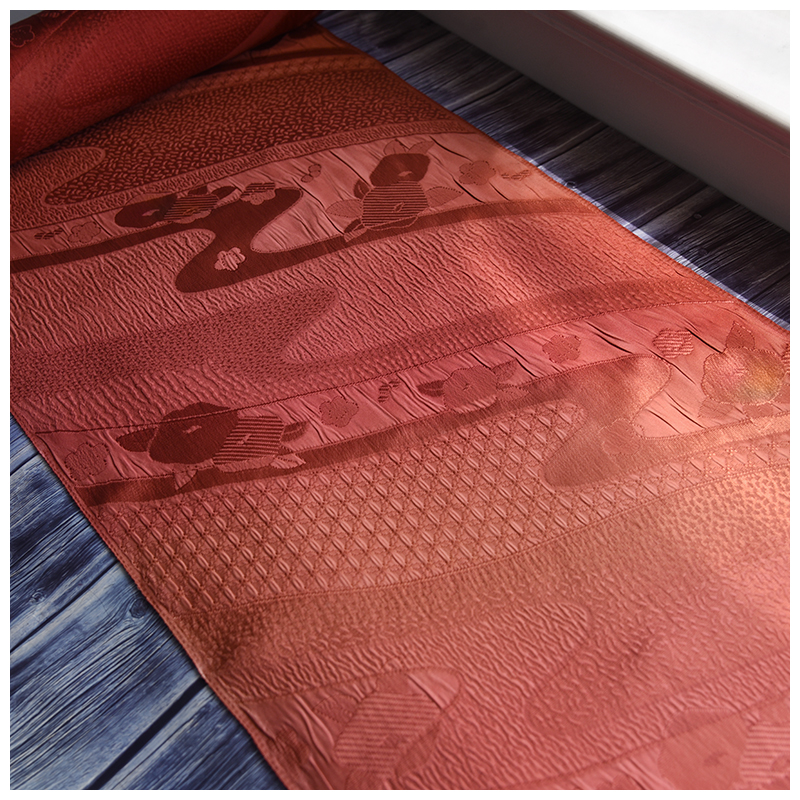 正绢真丝旗袍中式幻彩羽尺反物