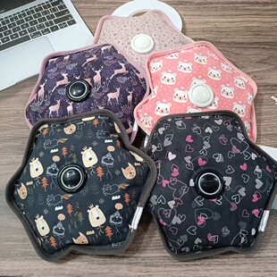 柯诺充电热水袋斜纹毛绒韩版 充电暖手宝安全防爆注水暖宫宝神器