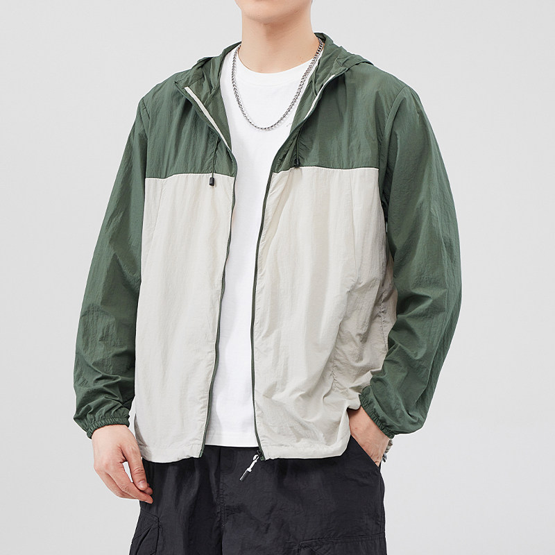 户外野钓男防晒衣连帽防紫外线
