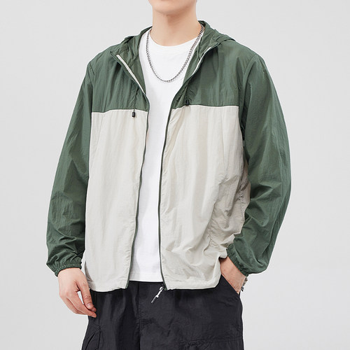 户外野钓男防晒衣连帽防紫外线