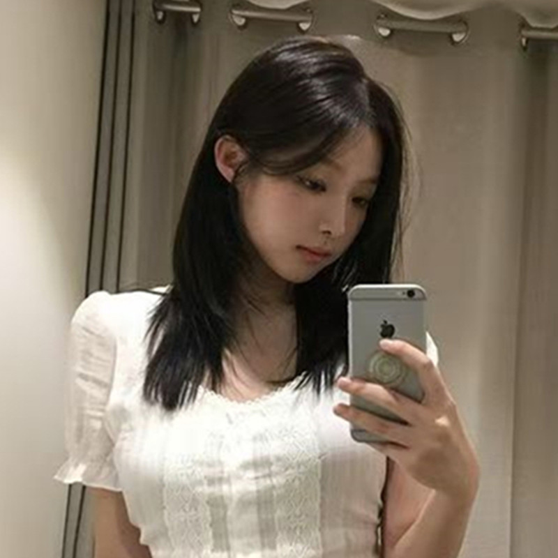 假发女中长发中分八字刘海鲻鱼头日系中分女士自然全头套式头套