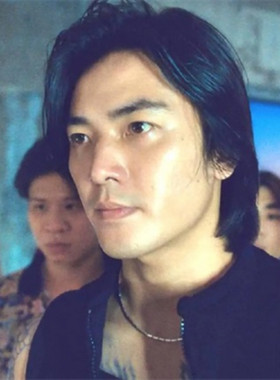 古惑仔郑伊健同款陈浩南表演假发男年会舞台道具复古黑色中分狼尾