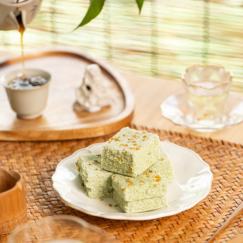 阮大兴糕团抹茶桂花米糕8枚中式糕点老式手作传统米糕点心伴手礼