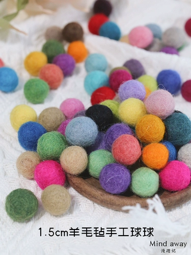 Шерстяной войлок, серьги, резинка для волос, аксессуар для волос, 15mm, DIY