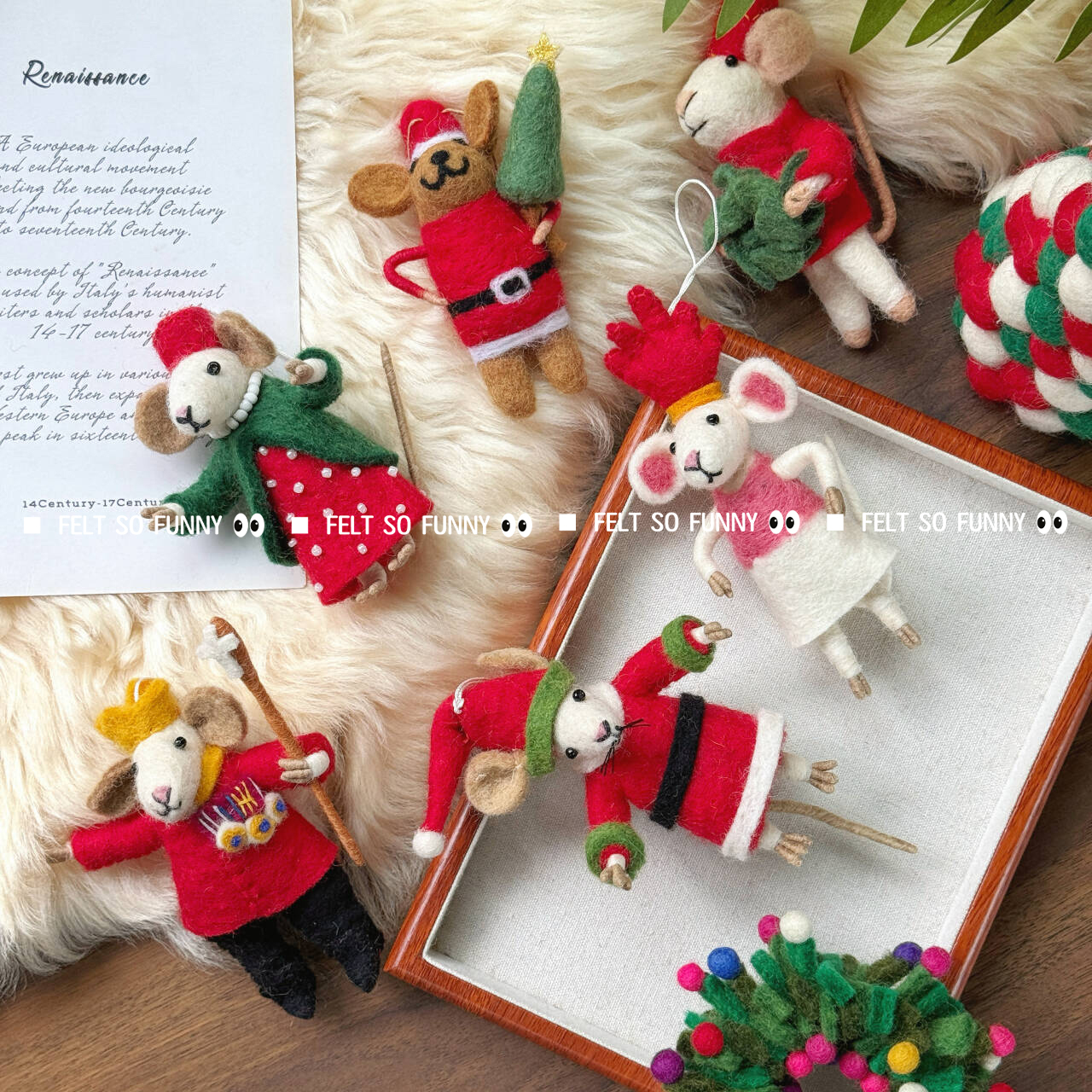 手工羊毛毡可爱鼠包挂件钥匙扣