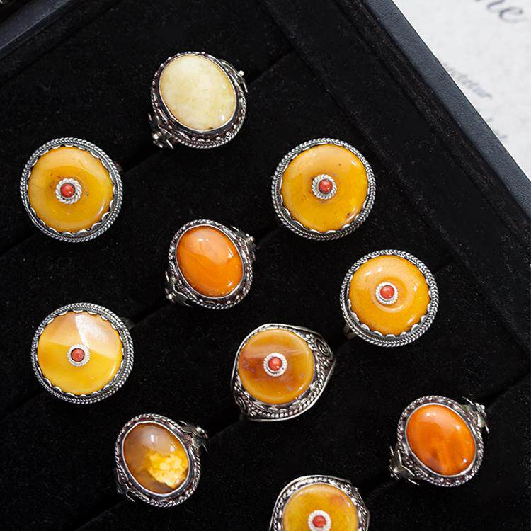 天然蜜蜡戒指S925银饰鸡油黄金绞蜜白花蛋面首饰复古宫廷指环活口,饰品/流行首饰/时尚饰品新,戒指/指环,淘宝优惠券,粉丝福利购,淘宝优惠卷