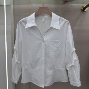 春季 新款 女装 时尚 上衣女11 欣雅茜26 翻领纯色打底衬衫 811专柜正品