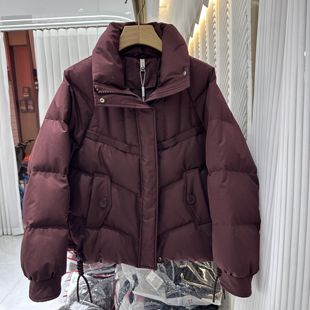 女装 凯依娜2025B 冬季 新款 立领宽松休闲白鸭绒羽绒服 16专柜正品