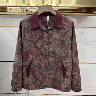 女装 时尚 翻领大码 829专柜正品 打底夹克衫 秋季 妈妈装 短外套29 新款