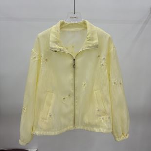 刺绣花朵减龄薄款 港澳超凡527正品 立领长袖 新款 防晒服外套AA 春季