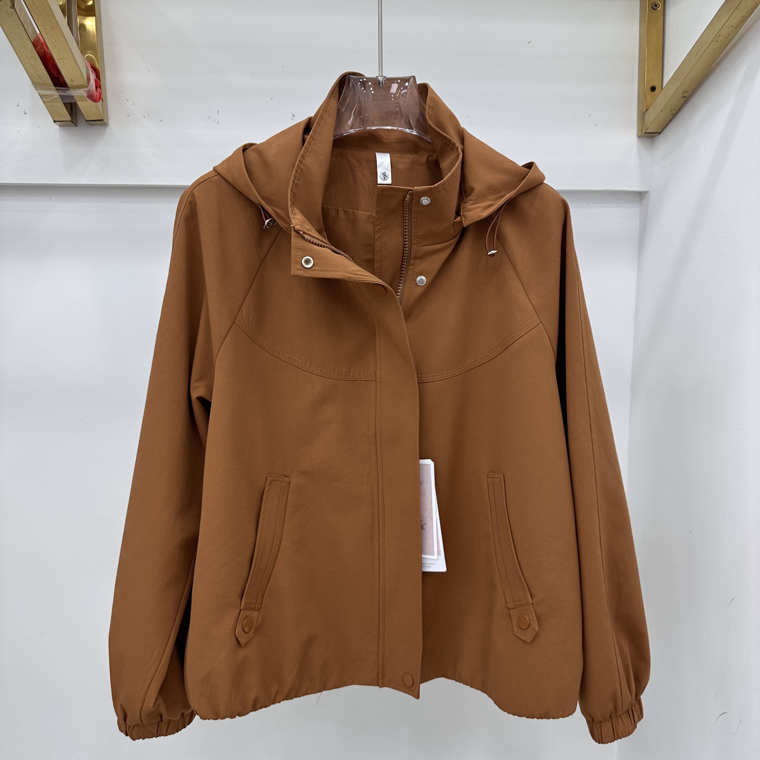 8806专柜正品新款秋季女装时尚连帽宽松休闲夹克衫妈妈装短外套06