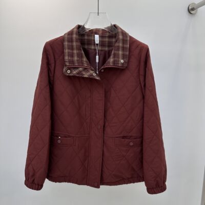 鑫依贝尔8802专柜正品春季新款女装拼色格子休闲妈妈夹克衫短外套