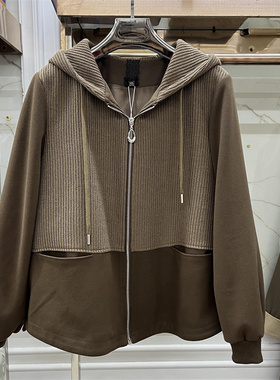 艾尔欧俪B-2310专柜正品新款春季女装连帽宽松休闲遮肚百搭外套10