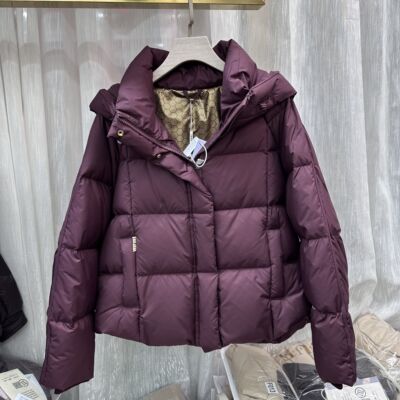 F25004专柜正品新款冬季女装时尚连帽宽松休闲白鸭保暖羽绒服女04