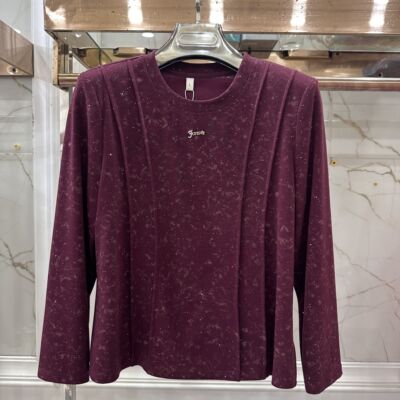 B-25802专柜正品新款秋季女装时尚圆领修身显瘦打底妈妈装上衣02