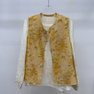 2620专柜正品 大码 长袖 T恤两件套女20 时尚 马甲 女装 春季 新款 妈妈装