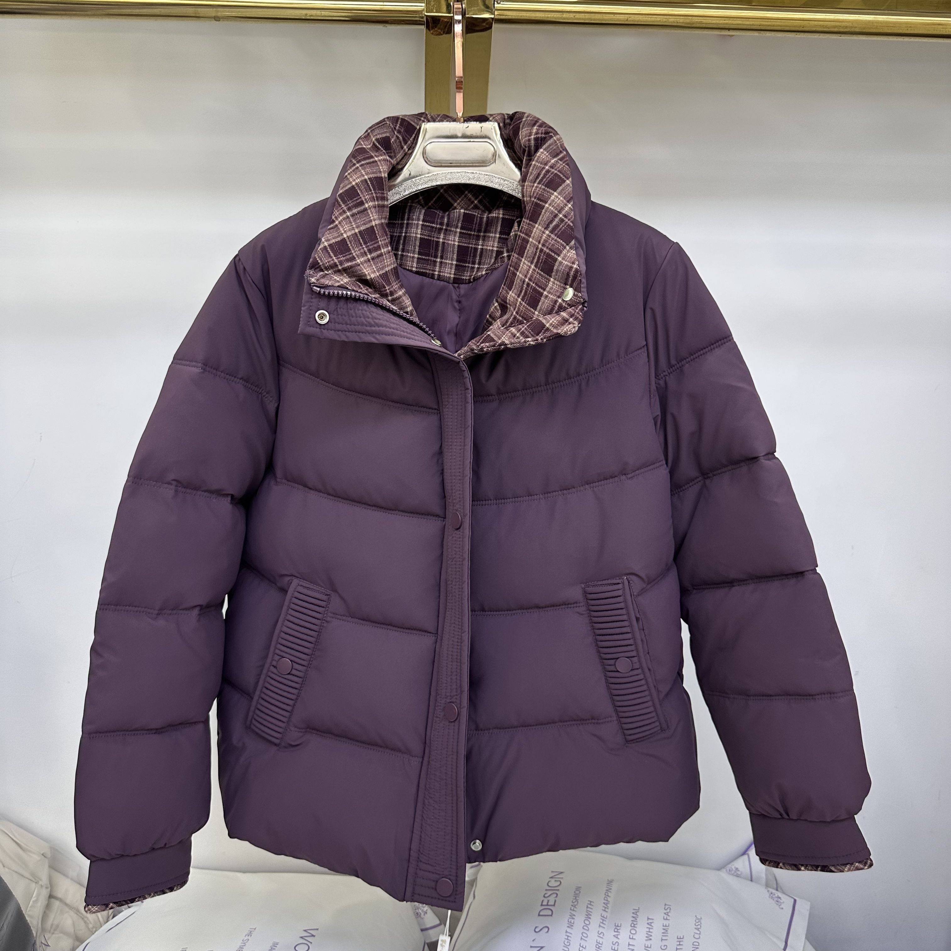 M801专柜正品新款冬季女装时尚格子领大码妈妈装保暖棉衣棉袄女AA,女装/女士精品,棉衣/棉服,淘宝优惠券,粉丝福利购,淘宝优惠卷