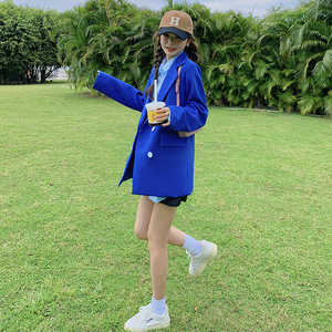 档口现货 克莱因蓝双排扣西装266-2228,女装西装,浙宝266