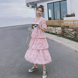 2021新款 两色绣花蛋糕公主裙266-6631-P105K158,女装连衣裙,浙宝266