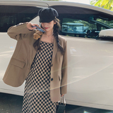 档口现货格子吊带裙西装两件套266-2218-裙-西装，女装西装，浙宝266