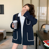 档口现货2023新款撞色包边学院风西装266-2316-P115K168，女装西装，浙宝266
