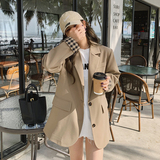 档口现货数据好袖口格子撞色后背订派西装266-2217-P115K168，女装西装，浙宝266