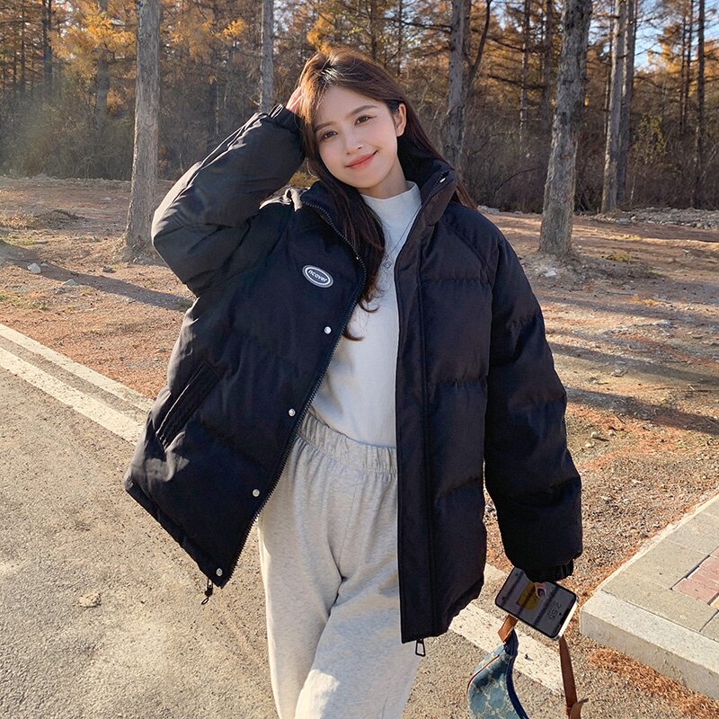 韩系黑色短款羽绒服女冬2022年新款爆款高端洋气今年流行的厚外套,女装羽绒服,浙宝266