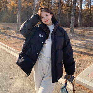 韩系黑色短款羽绒服女冬2022年新款爆款高端洋气今年流行的厚外套