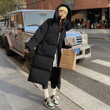 档口现货克莱因蓝两色贴标长款连帽棉衣266-6823-P185K268，女装棉衣/棉服，浙宝266