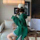 档口现货主推数据好下摆开叉双抽绳空气层卫衣266-2275，女装卫衣/绒衫，浙宝266