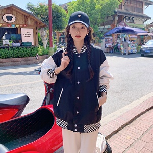 档口现货 主推 2023新款棋盘格撞色棒球服266-2266图片