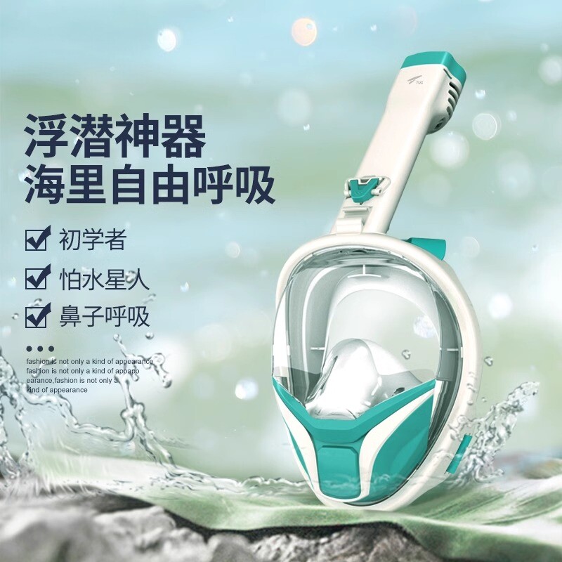 浮潜全面罩防雾潜水镜全干式呼吸面镜