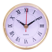 石英钟头简约diy客厅装 饰插入时钟配件镶嵌式 圆形水晶座钟钟胆