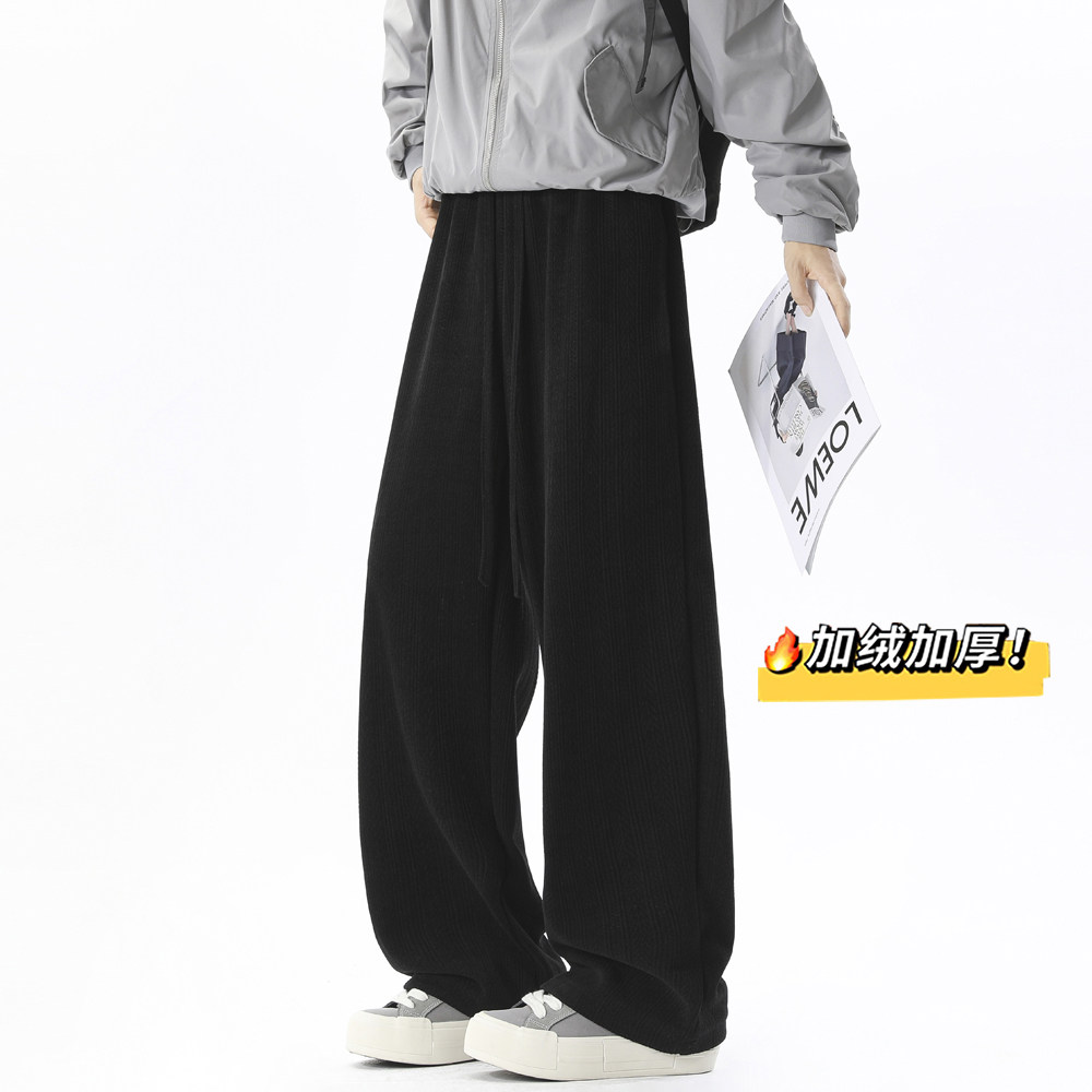 A440-JR129-特P40冬季麦穗纹加绒休闲裤，男装卫衣，电商A440