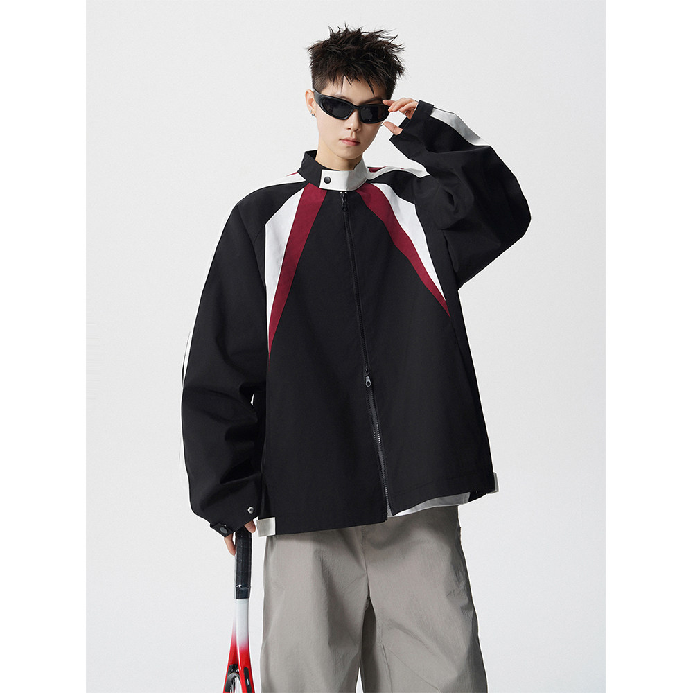 A440-JK1356-P88拼接机车夹克重工外套，男装夹克，电商A440