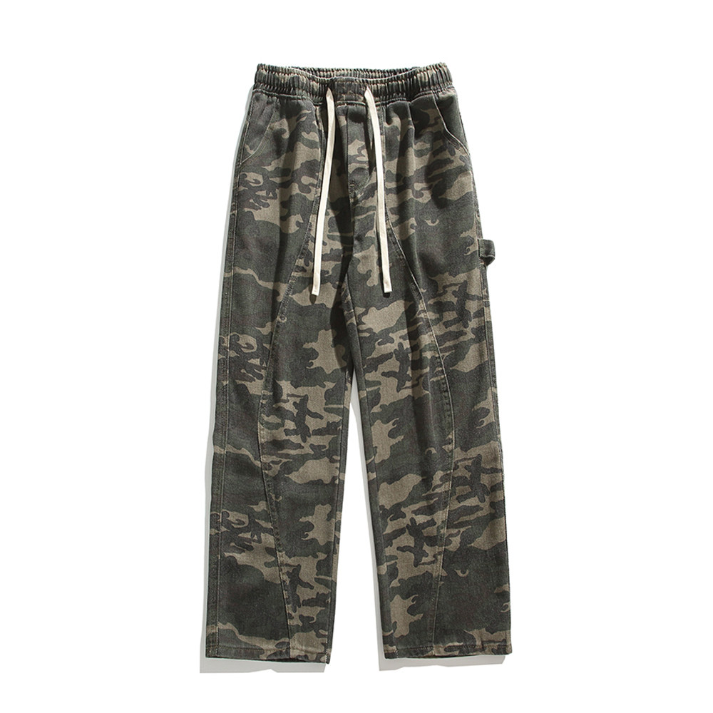 A440-K2502-特P45春季cleanfit拼接水洗迷彩休闲裤，男装休闲裤，电商A440