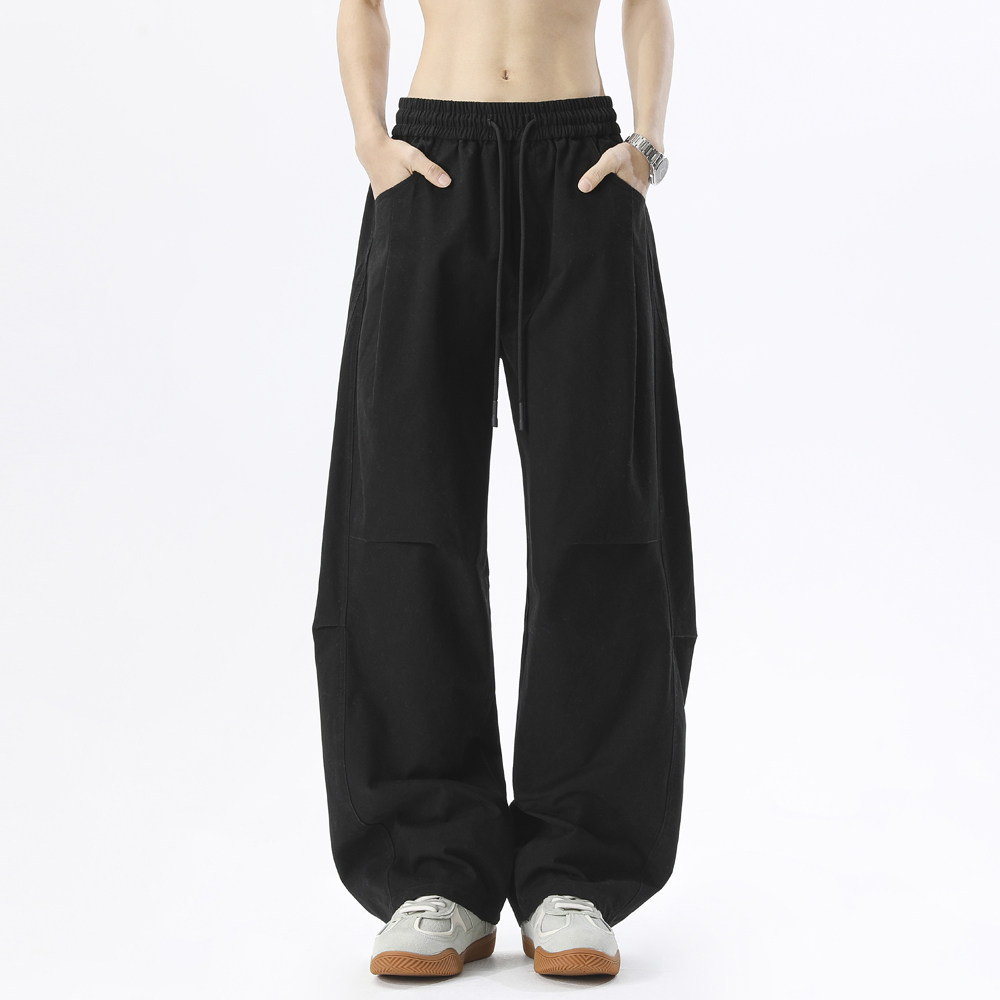 A440-G051-特P48纯棉褶皱弯刀休闲裤，男装休闲裤，电商A440