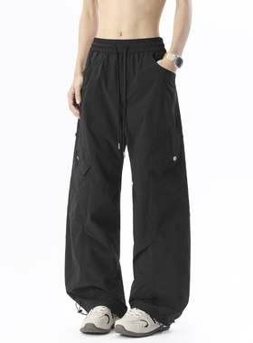 A440-G037-特P38 春季大口袋工装束脚休闲裤