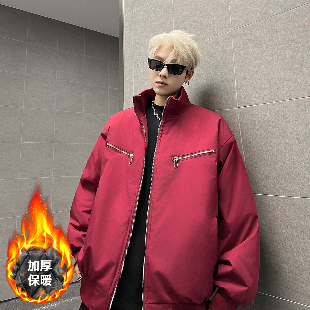 A440-MY106-P85短款拉链棉服cleanfit暗黑系外套棉衣，男装棉衣，电商A440