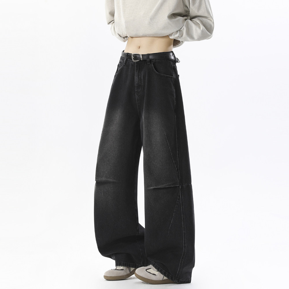 A440-K266-P45褶皱宽松高街牛仔裤，男装牛仔裤，电商A440