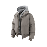 A440-MY2549-特P95假两件连帽拼接PU皮棉衣，男装棉衣，电商A440