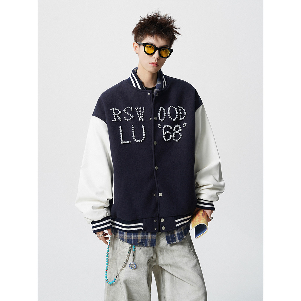 A440-Z73-P95原版品质网络珍珠夹克棒球服，男装夹克，电商A440