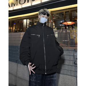 A440-MY106-P85 短款拉链棉服 cleanfit暗黑系外套棉衣，男装棉衣，电商A440