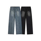 A440-K2563-特P50宽松直筒阔腿弯刀牛仔裤，男装牛仔裤，电商A440